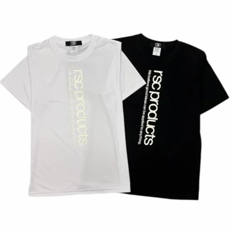 RSC Products|RSC LINE LOGO 夜光 短袖 運動 吸汗 速乾 透氣 抗皺 黑底 白字 M號